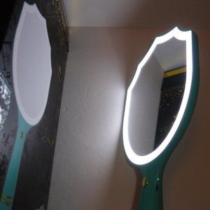Disney Mirror, Aladdin Jasmine, NEW, LED lighted, Rhinestones, Turquoise Glass